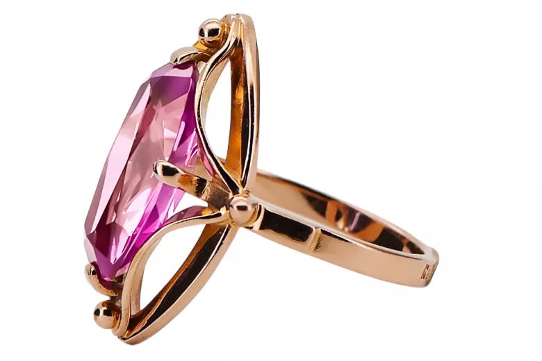 Amethyst Original Vintage 14K Rose Gold Ring Vintage style vrc047r